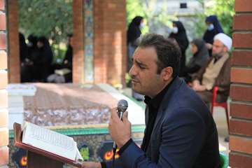 مراسم پر فیض زیارت عاشورا کنار قبور شهدای گمنام