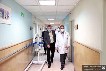 بازدید رئیس دانشگاه از بیمارستان رفیده