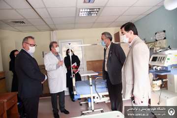 بازدید رئیس دانشگاه از بیمارستان رفیده