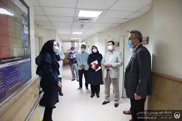 بازدید رئیس دانشگاه از بیمارستان رفیده