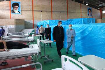 بازدید دکتر زالی از کلینیک درمان سرپایی بیماران کرونایی در مرکز روانپزشکی رازی 