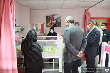 بازدید رئیس دانشگاه از بیمارستان رفیده