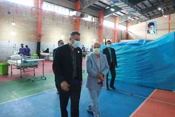 بازدید دکتر زالی از کلینیک درمان سرپایی بیماران کرونایی در مرکز روانپزشکی رازی 