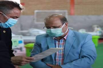 بازدید دکتر زالی از کلینیک درمان سرپایی بیماران کرونایی در مرکز روانپزشکی رازی 