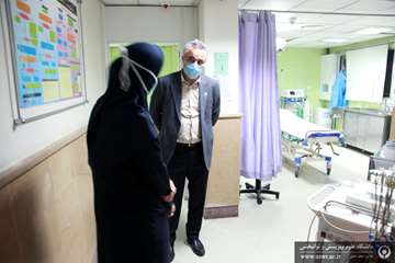 بازدید رئیس دانشگاه از بیمارستان رفیده
