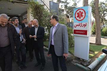 دیدار فرماندار شهرری با رئیس دانشگاه در بیمارستان رازی