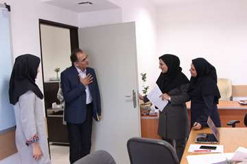 بازدید رئیس جدید دانشگاه از کارمندان