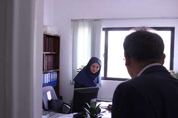 بازدید رئیس جدید دانشگاه از کارمندان