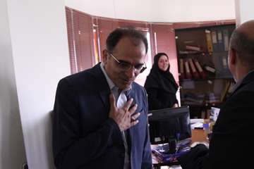 بازدید رئیس جدید دانشگاه از کارمندان