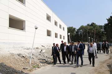 دیدار فرماندار شهرری با رئیس دانشگاه در بیمارستان رازی