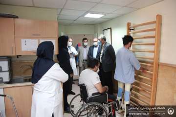 بازدید رئیس دانشگاه از بیمارستان رفیده